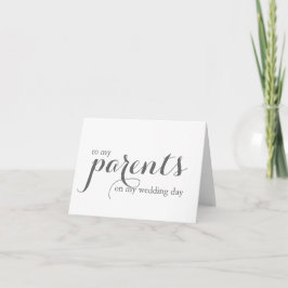 De Agradecimento Cartão do Dia do Casamento para os Pais