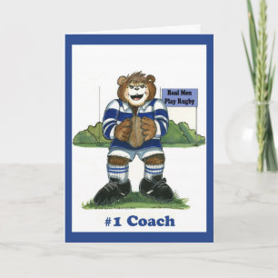 De Agradecimento Cartão do treinador do rugby #1