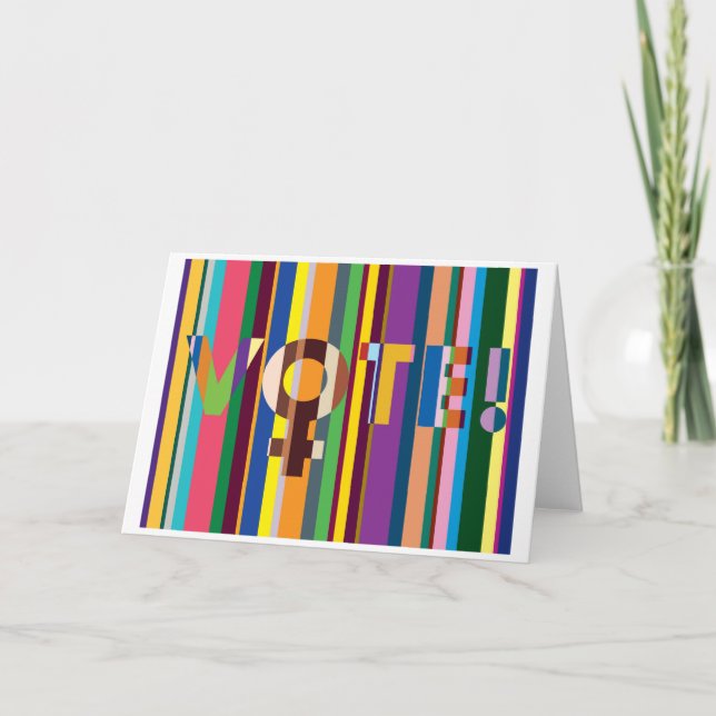 De Agradecimento Cartão Dobrado - "As Mulheres Decidirão" (VOTAÇÃO! (Frente)