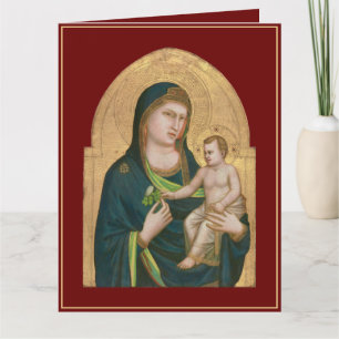 DE AGRADECIMENTO CARTÃO DOBRADO: MADONNA & CRIANÇA : GIOTTO : 1337