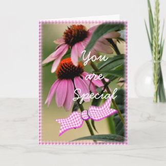 De Agradecimento Cartão Echinacea & Seersucker personalizado em qua