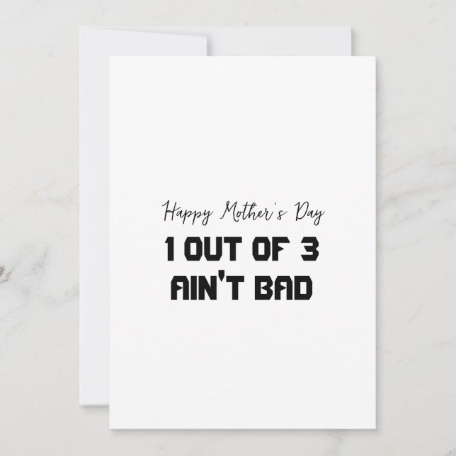 De Agradecimento Cartão engraçado do Dia das Mães para 3 crianças (Frente)