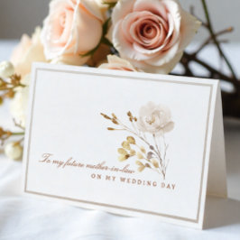 De Agradecimento Cartão Floral para o Dia do Casamento para Minha F