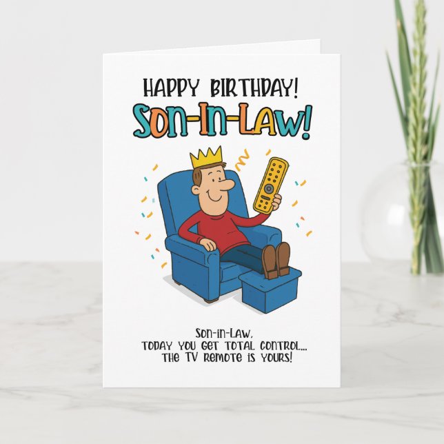 De Agradecimento Cartão Genial Engraçado - Rei do Remoto (Frente)