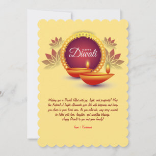 De Agradecimento Cartão Happy Diwali