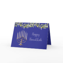 cartão menorah Hanukkah