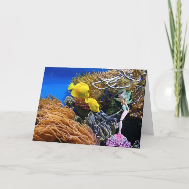 De Agradecimento Cartão Mermaid (Frente)