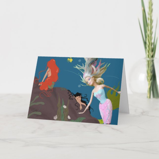 De Agradecimento Cartão Mermaid (Frente)