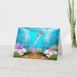 De Agradecimento Cartão Mermaid