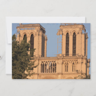 De Agradecimento Cartão Notre Dame Paris (vazio)