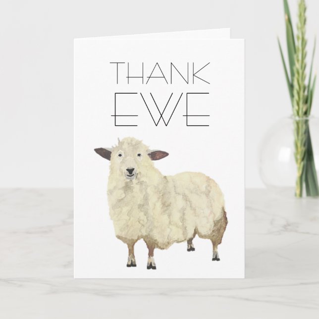De Agradecimento Cartão "OBRIGADO EWE" (Frente)
