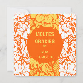 De Agradecimento Cartão "Obrigado" - "moltes gràcias" - Design 2