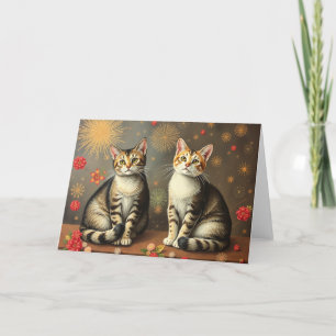 De Agradecimento Cartão Para Gatos Festivos