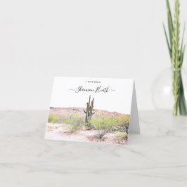 De Agradecimento Cartão Personalizado do Cacto Saguaro do Arizona
