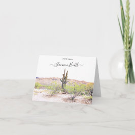 De Agradecimento Cartão Personalizado do Cacto Saguaro do Arizona