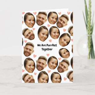 De Agradecimento Cartão Personalizado do Casal com Foto do Rosto em