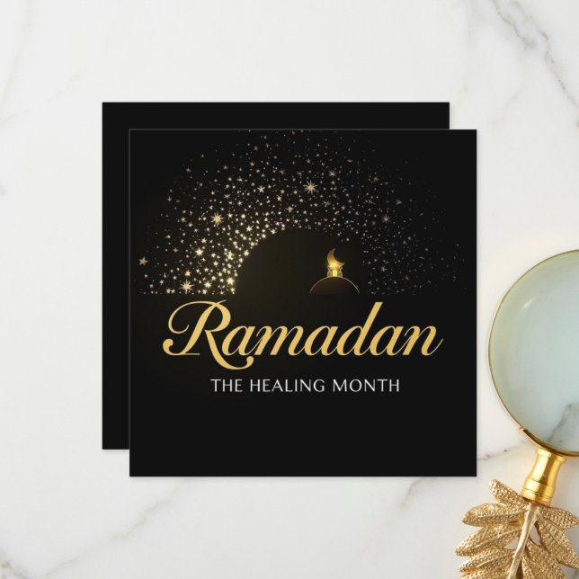 De Agradecimento Cartão Personalizado do Feriado Ramadan Kareem (Frente/Verso In Situ)