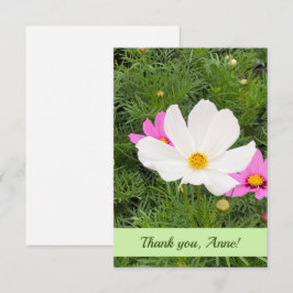 De Agradecimento Cartão personalizável com flores cor-de-rosa