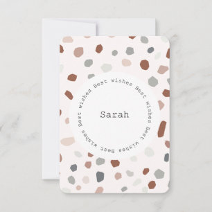 De Agradecimento Cartão Plano Personalizado - Terrazzo Moderno