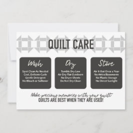 De Agradecimento Cartão Quilt Care - Design moderno - Cinza Suave