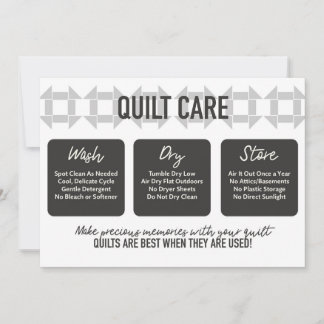 De Agradecimento Cartão Quilt Care - Design moderno - Cinza Suave