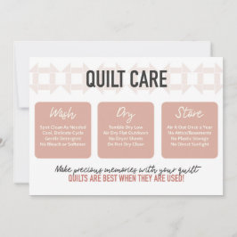 De Agradecimento Cartão Quilt Care - Design moderno - Rosa