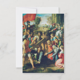 De Agradecimento Cartão Santo Cristo Caindo a Caminho do Calvário
