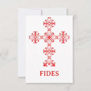 De Agradecimento Cartão Santo Cruz Ornamental Fides