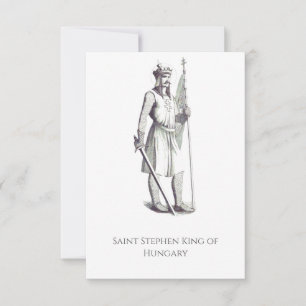 De Agradecimento Cartão Santo Estêvão Rei da Hungria