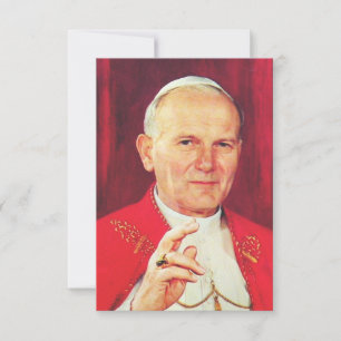 De Agradecimento Cartão Santo João Paulo II Apóstolo da Dignidade