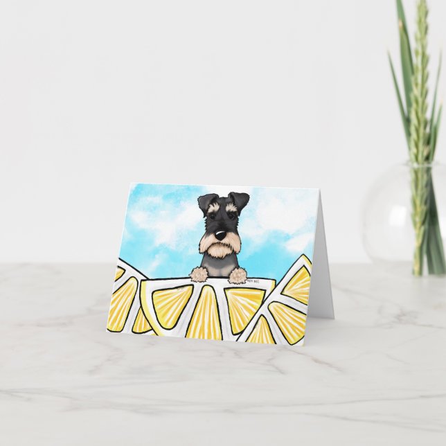De Agradecimento Cartão Schnauzer Life Lemons (Frente)