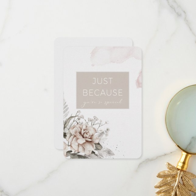 De Agradecimento Cartão Só Porque Você É Tão Especial (Frente/Verso In Situ)