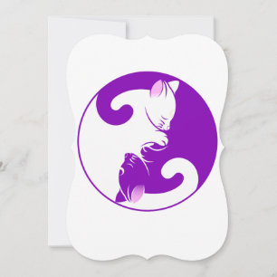 De Agradecimento Cartão Yin Yang Cat Note
