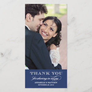 De Agradecimento Casamento Clássico Obrigado Cartão com fotos