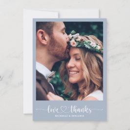 De Agradecimento Casamento Elegante Moderno Obrigado Cartão com fot