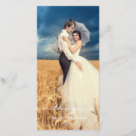 De Agradecimento Casamento Elegante Obrigado Cartão com fotos