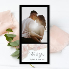 De Agradecimento Casamento Rosa Rosa Rosa Quartz Obrigado Cartão co