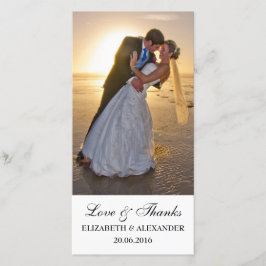 De Agradecimento Casamento Simples Obrigado Cartão com fotos