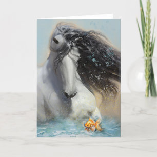 De Agradecimento Cavalo Branco - Cartão Saudável