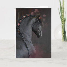 De Agradecimento Cavalo Negro - Cartão Saudável