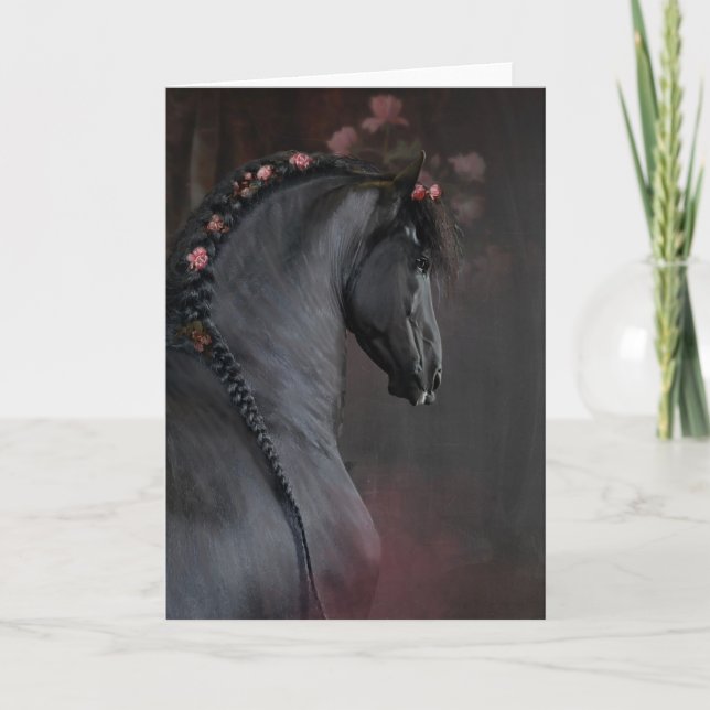 De Agradecimento Cavalo Negro - Cartão Saudável (Frente)