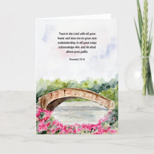 De Agradecimento Confiança no cartão verso da Bíblia do Lord Prover