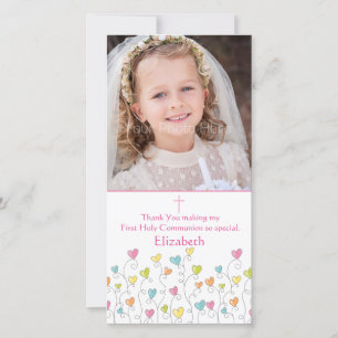 De Agradecimento Corações em chamas, Cartão com fotos religioso