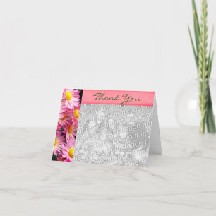 De Agradecimento Daisies Rosa Obrigado Cartão com fotos
