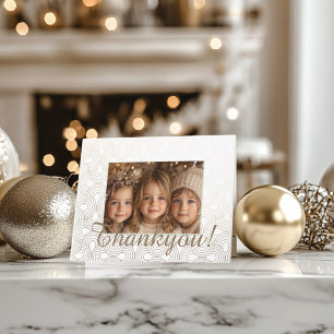 De Agradecimento Dourado Cartão com fotos Obrigado