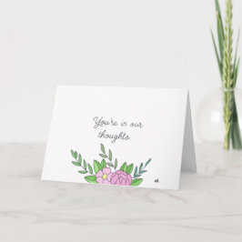 De Agradecimento Em Nossos Pensamentos Flores 1 Cartão