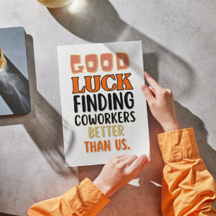 De Agradecimento Engraçado deixar um cartão para homens mulheres, h