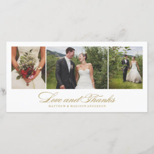 De Agradecimento Eterno Casamento Obrigado Cartão com fotos