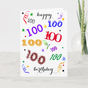 De Agradecimento Feliz 100º aniversário - Wowza! Cartão Comemorativ