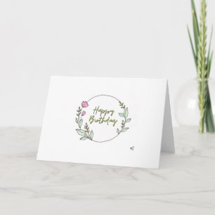 De Agradecimento Feliz Aniversário Flores 10 Cartão